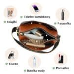 👜 Modna damska torebka na ramię w romby - obrazek 6