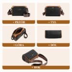 👜 Modna damska torebka na ramię w romby - obrazek 8